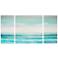 Teal Tides 30" High 3-Piece Gel Coat Canvas Wall Art Set