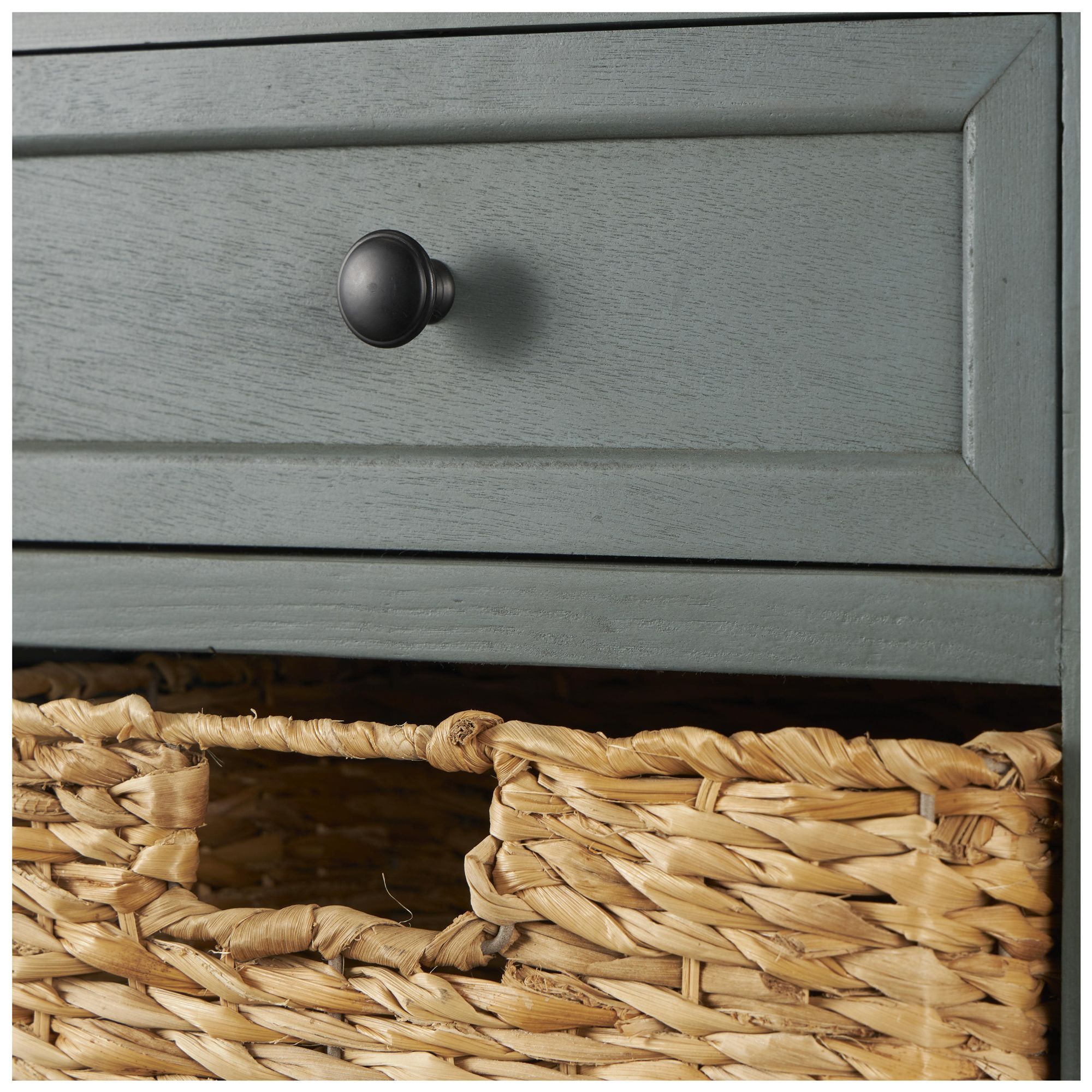 Image 3 Teal Wood Traditional Storage Unit, 16" x 13" x 28" more views