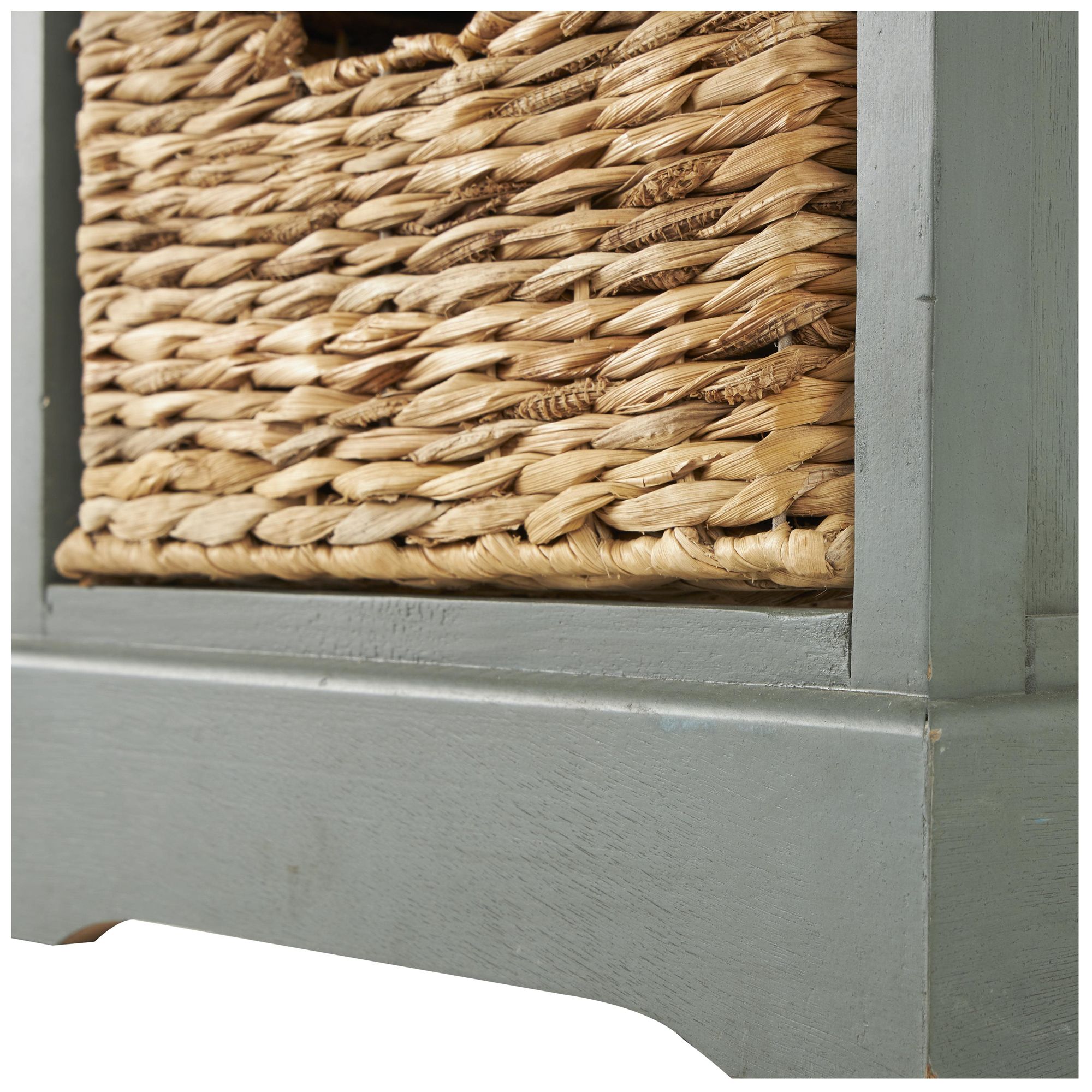 Image 4 Teal Wood Traditional Storage Unit, 16" x 13" x 28" more views