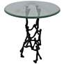 Teamwork 18" Wide Rustic Bronze Round Accent Table