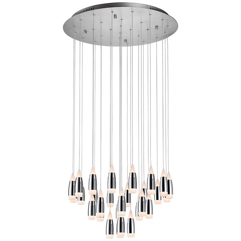 Image 1 Tear 33.5 inch Chrome Chandelier