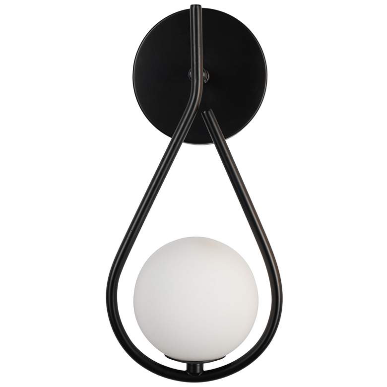 Image 2 Teardrop 12" High Black Wall Sconce more views