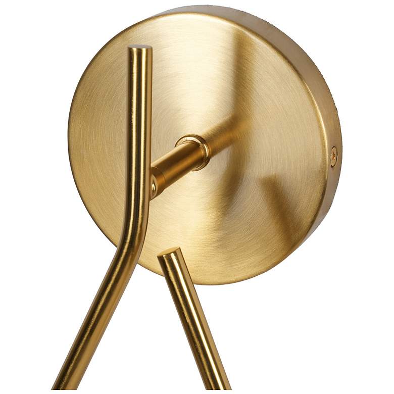 Image 4 Teardrop 12" High Brushed Gold Wall Sconce more views