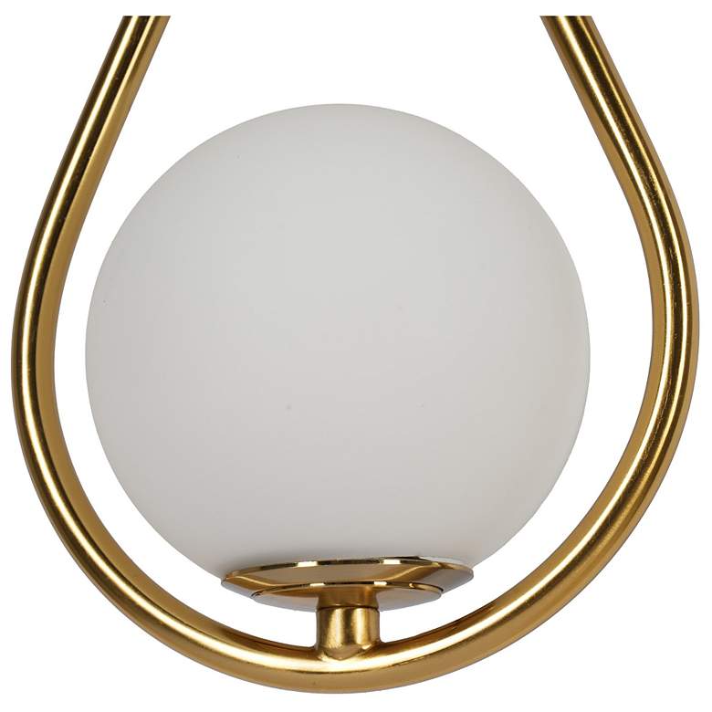 Image 5 Teardrop 12" High Brushed Gold Wall Sconce more views