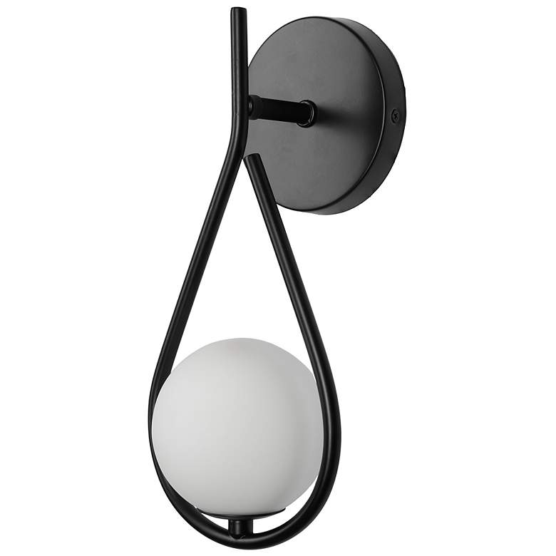 Image 4 Teardrop 12" High Black Wall Sconce more views