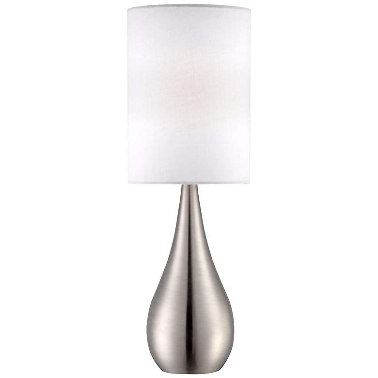 Teardrop 21&quot; High Brushed Nickel Table Lamp