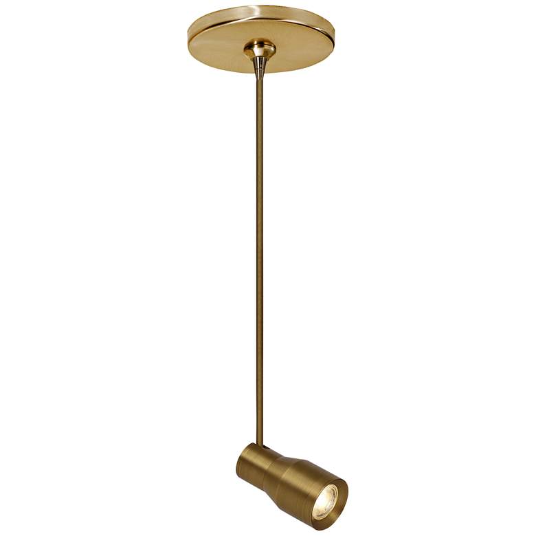 Image 1 Tech Lighting Ace 2" Wide Aged Brass LED Freejack Track Head