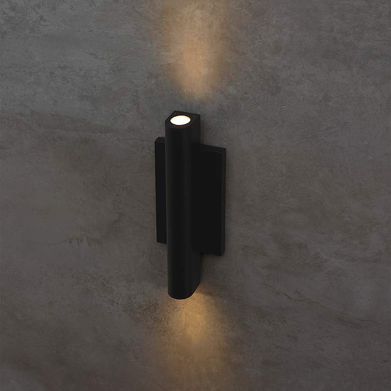 Image 6 Tech Lighting Chara 12 1/4"H Black LED Outdoor Wall Light more views