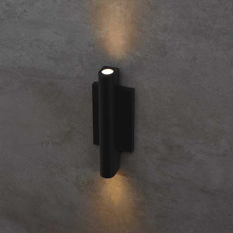 Image 6 Tech Lighting Chara 12 1/4 inchH Black LED Outdoor Wall Light more views