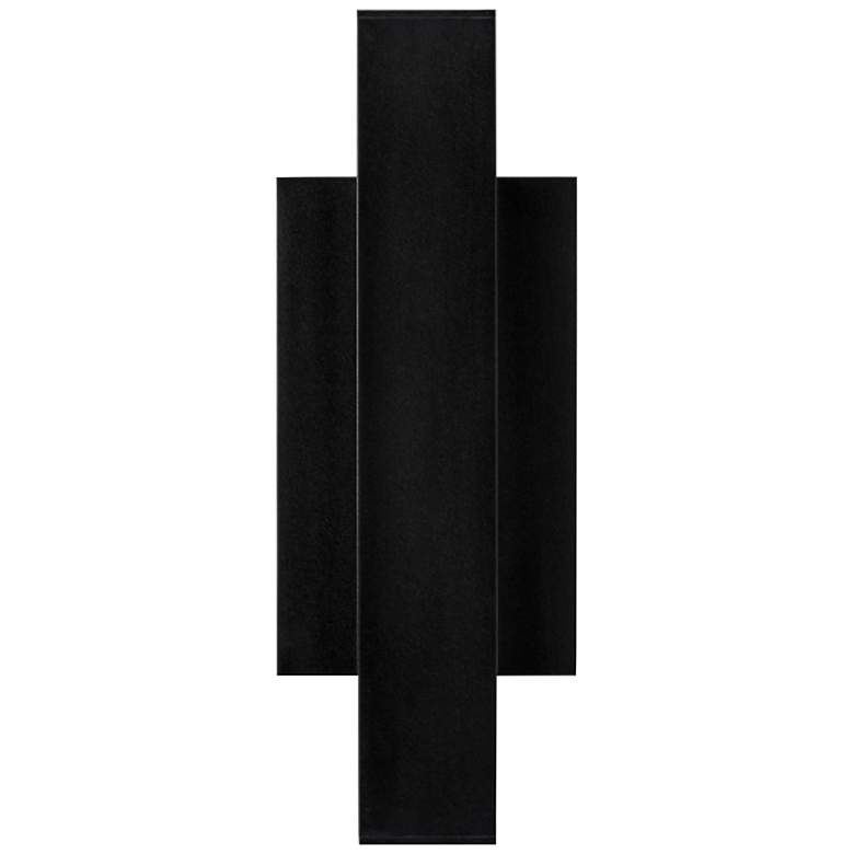 Image 1 Tech Lighting Chara Square 12"H Black LED Outdoor Wall Light