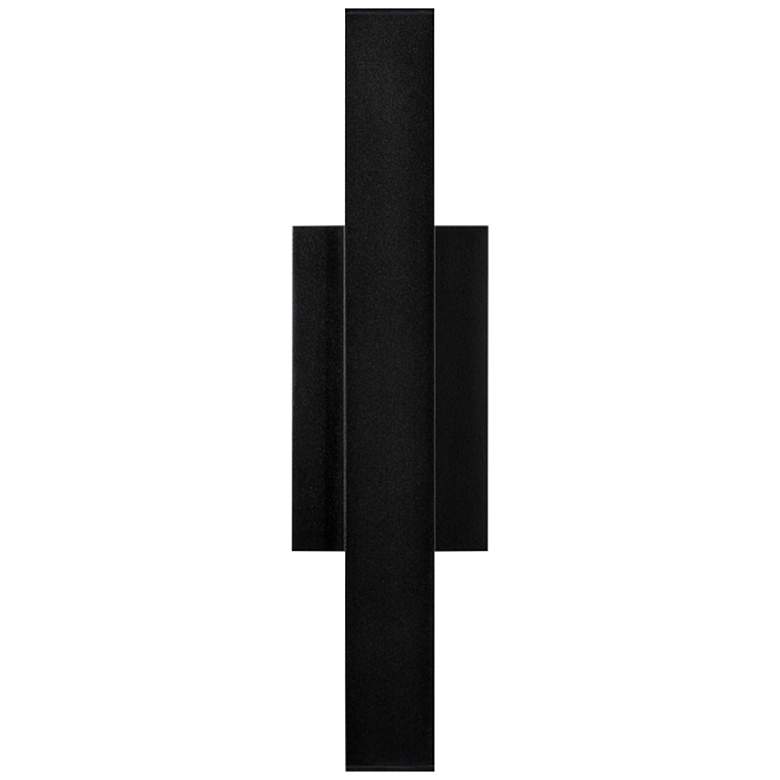 Image 1 Tech Lighting Chara Square 17"H Black LED Outdoor Wall Light
