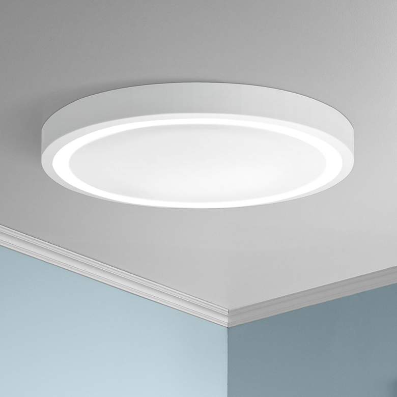 Image 1 Tech Lighting Crest 12 1/4 inch Wide White LED Ceiling Light