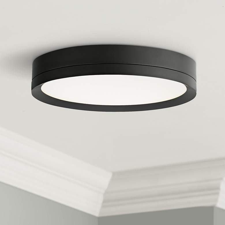 Image 1 Tech Lighting Finch 12" Round Bronze Modern LED Ceiling Light