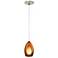 Tech Lighting Fire 4 1/2"W Amber Glass Freejack Mini Pendant