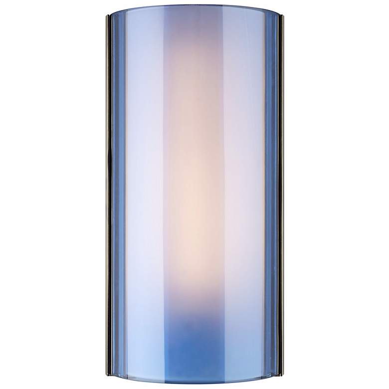 Image 1 Tech Lighting Jaxon Blue 14 1/2 inch High Nickel Wall Light