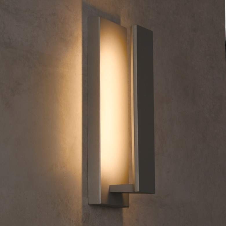 Image 1 Tech Lighting Nate 17" High Silver LED Outdoor Wall Light