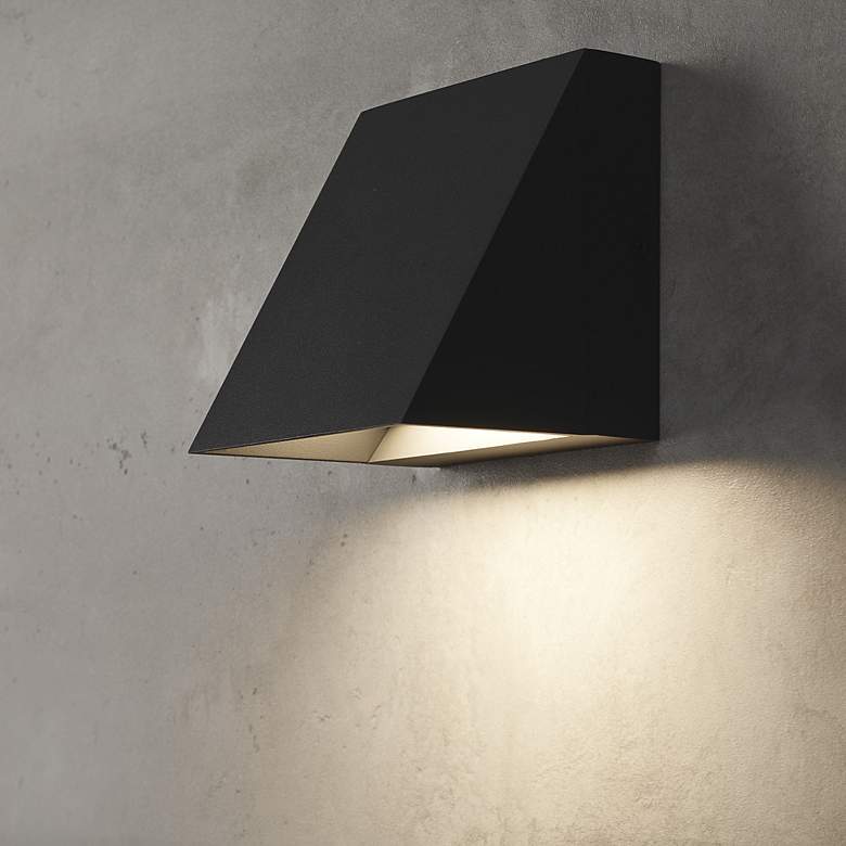 Image 4 Tech Lighting Pitch 5" High Black LED Outdoor Wall Light more views