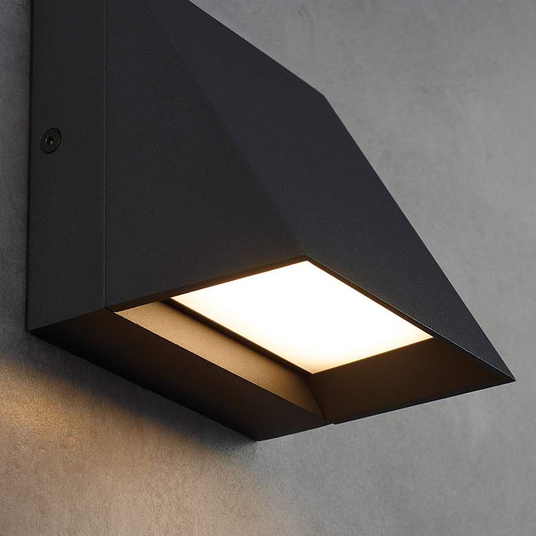 Image 7 Tech Lighting Pitch 5" High Black LED Outdoor Wall Light more views
