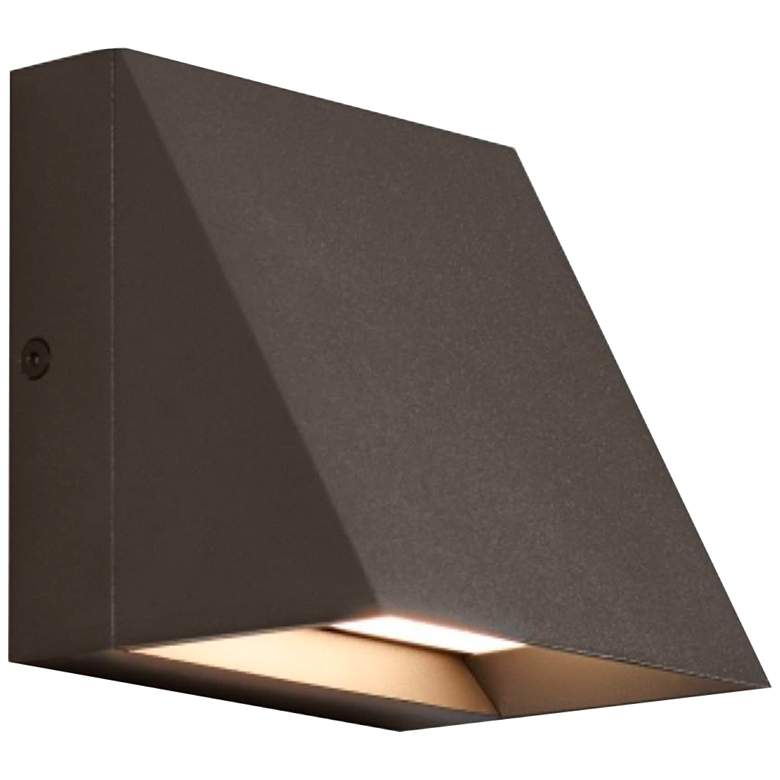 Image 1 Tech Lighting Pitch 5"H Bronze 2700K LED Outdoor Wall Light