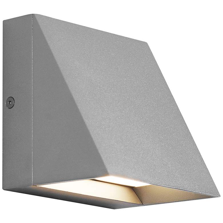 Image 1 Tech Lighting Pitch 5"H Silver 2700K LED Outdoor Wall Light