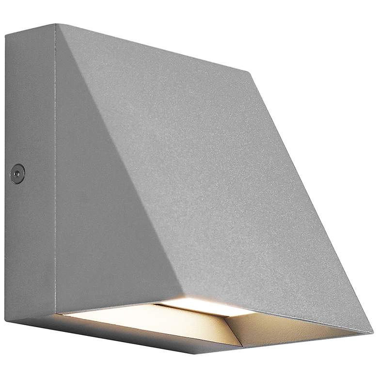 Image 1 Tech Lighting Pitch 5"H Silver 3000K LED Outdoor Wall Light