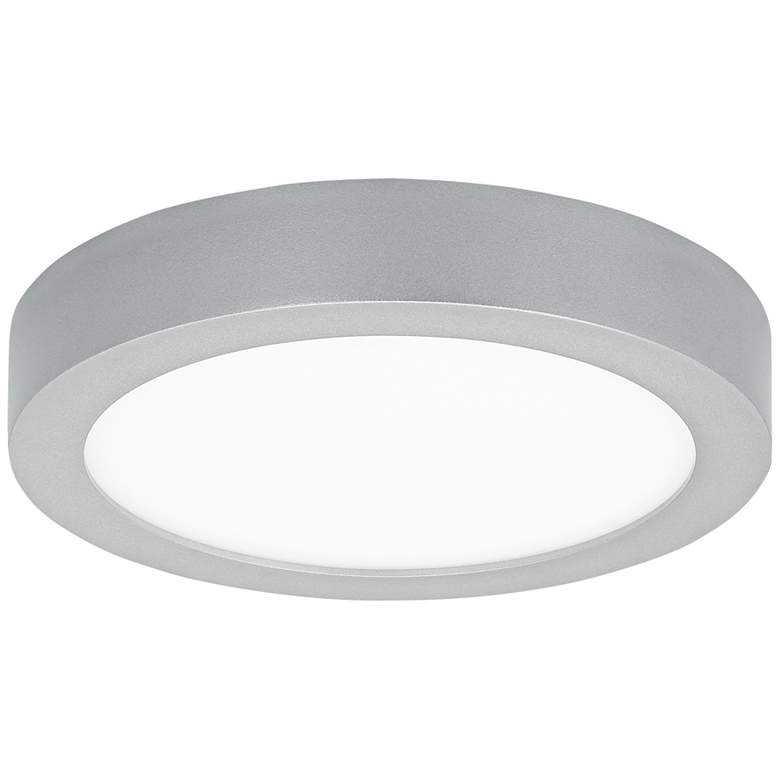 Image 1 Tech Lighting Tenur Round 9 1/2"W Silver LED Ceiling Light