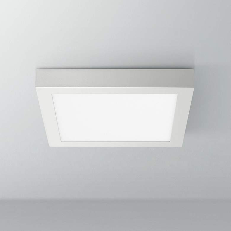 Image 1 Tech Lighting Tenur Square 11 3/4 inchW White LED Ceiling Light