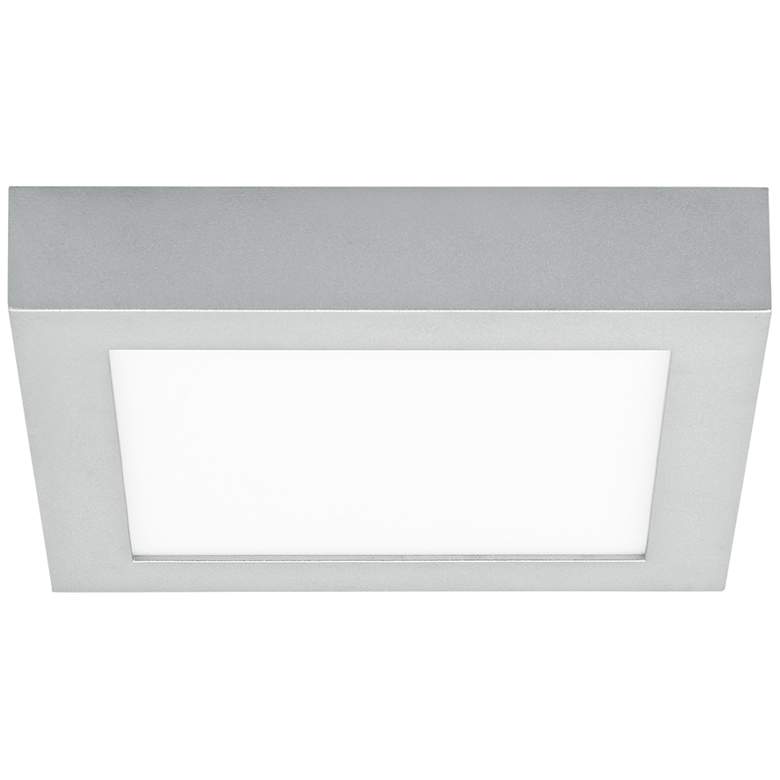 Image 1 Tech Lighting Tenur Square 8 3/4 inchW Silver LED Ceiling Light