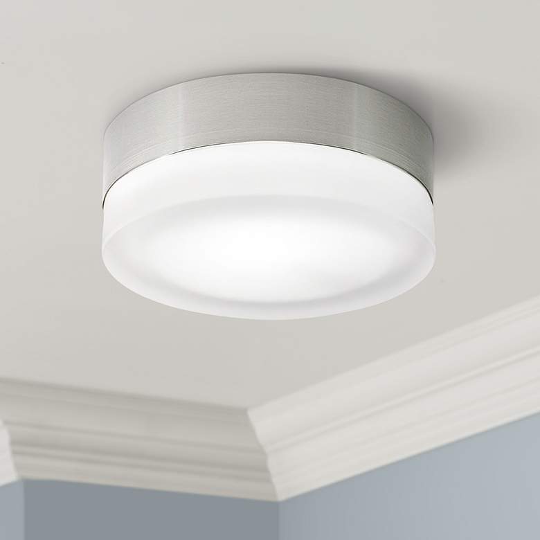 Image 1 Tech Lighting TL 360 Satin Nickel 6" Wide Ceiling Light