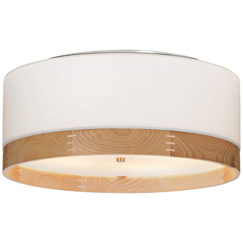 Image 1 Tech Lighting Topo 20 inchW Maple-Band Nickel Ceiling Light