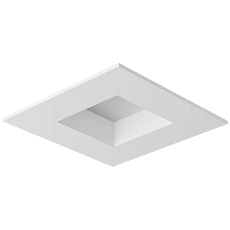 Image 1 Tech Lighting Verse 3" White Square Trim for Fixed Downlight