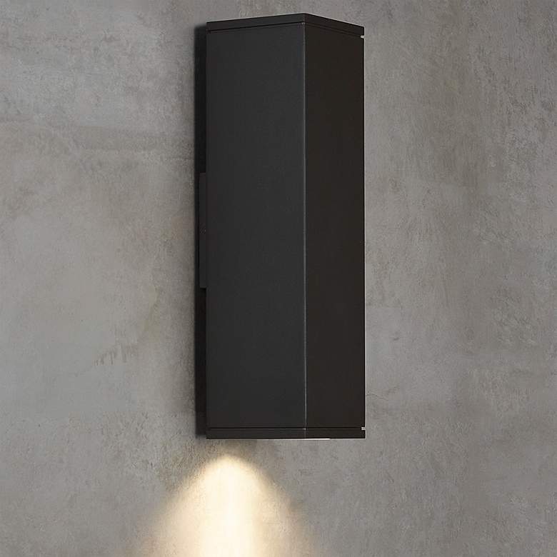 Image 1 Tech Lighting Vex 12" High Bronze LED Outdoor Wall Light