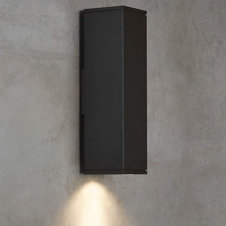 Image 1 Tech Lighting Vex 12"H Black Up Down LED Outdoor Wall Light