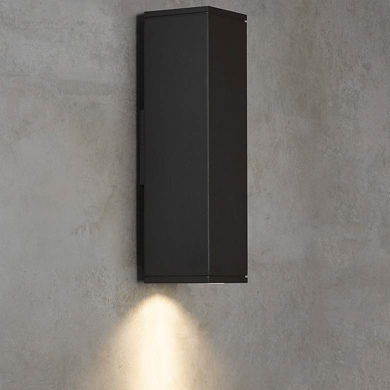 Image 1 Tech Lighting Vex 12 inchH Bronze Up Down LED Outdoor Wall Light