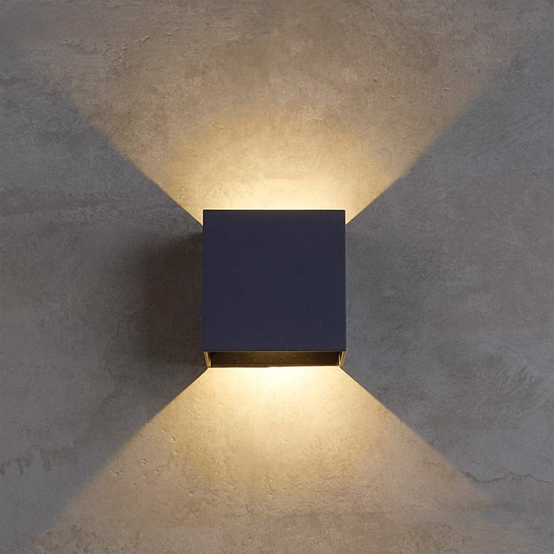Image 1 Tech Lighting Vex 4 1/2" Bronze 3000K Modern LED Outdoor Wall Light