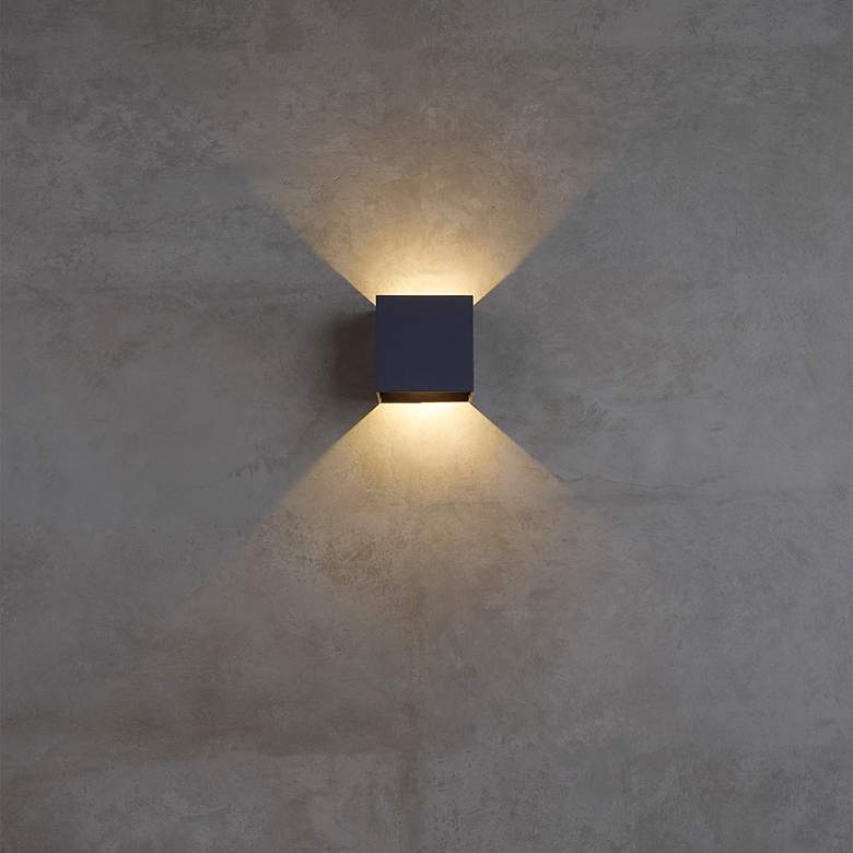Image 5 Tech Lighting Vex 4 1/2"H Black 3000K LED Outdoor Wall Light more views