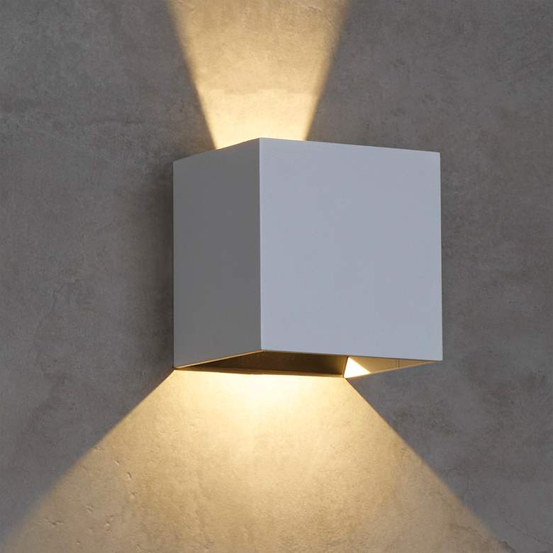 Image 1 Tech Lighting Vex 4 1/2"H White 3000K LED Outdoor Wall Light