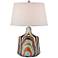 Technicolor Multicolor Stripes Table Lamp