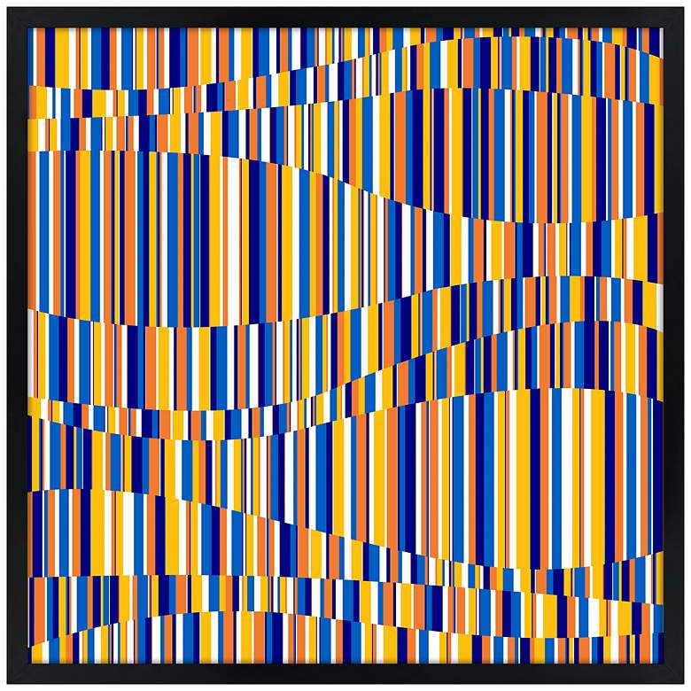 Image 1 Techno Cloud 21" Square Black Giclee Wall Art