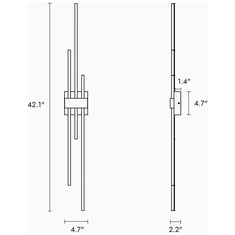 Image 3 Tecrdial 3-Light Gold Black LED Wall Sconces more views
