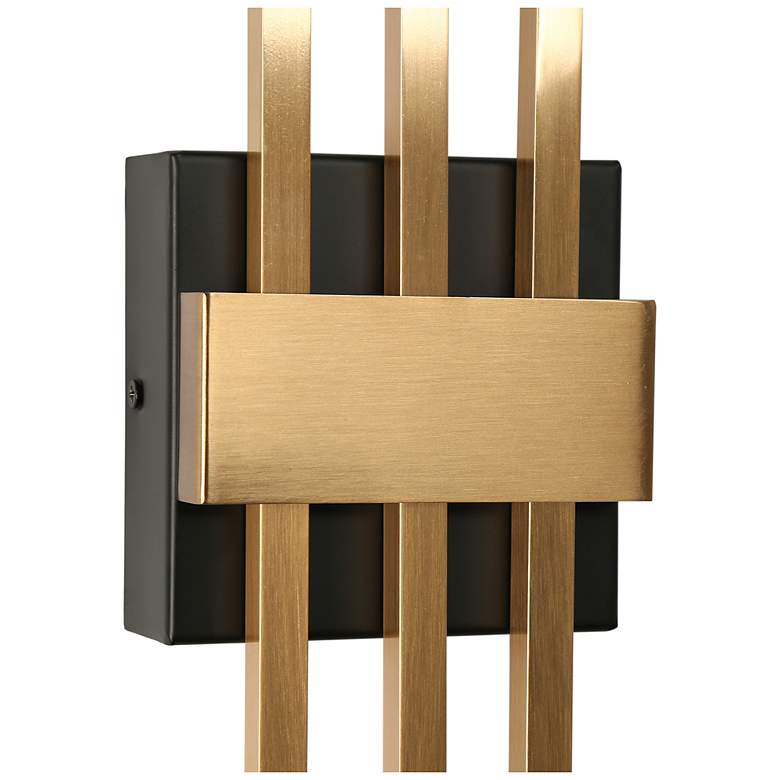 Image 4 Tecrdial 3-Light Gold Black LED Wall Sconces more views