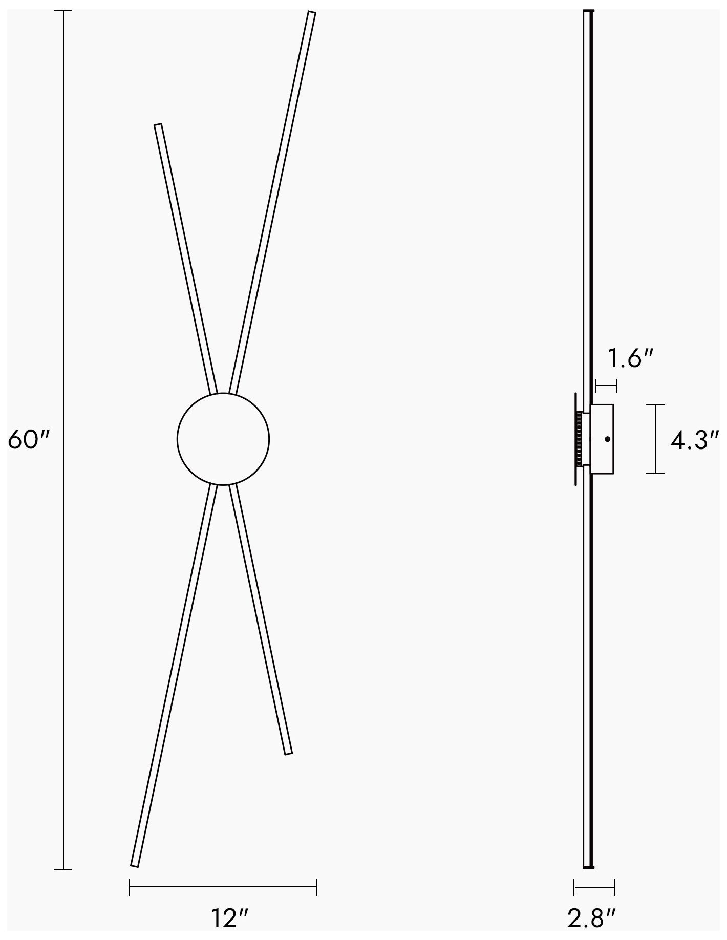 Image 3 Tecrdial 4-Light Black Gold LED Wall Sconces - Made to Order more views