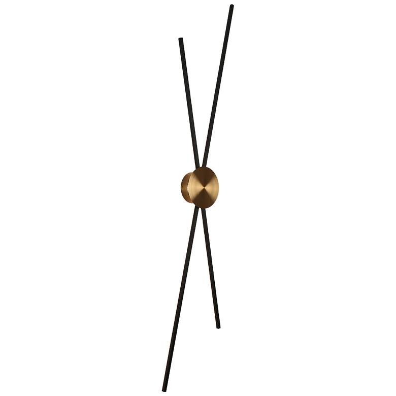 Image 2 Tecrdial 4-Light Black Gold LED Wall Sconces