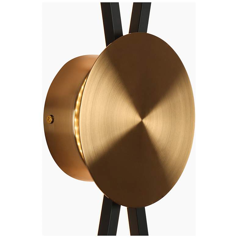 Image 4 Tecrdial 4-Light Black Gold LED Wall Sconces more views
