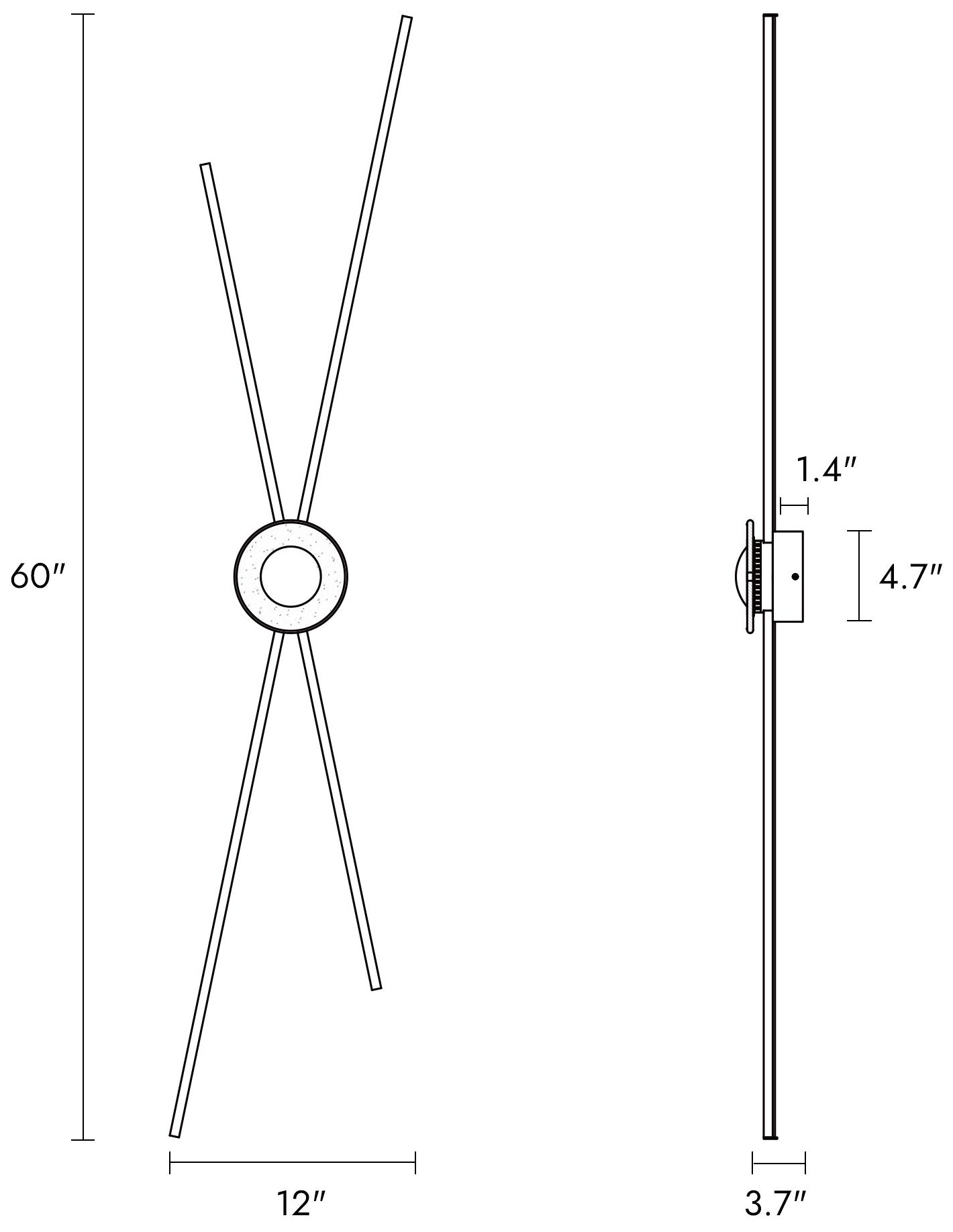 Image 3 Tecrdial 4-Light Gold LED Wall Sconces - Made to Order more views