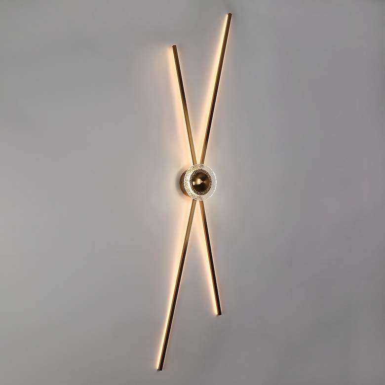 Image 1 Tecrdial 4-Light Gold LED Wall Sconces