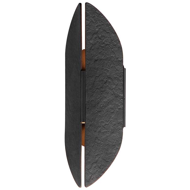 Image 1 Tectonic 14" Outdoor LED Sconce Black / Antique Brass