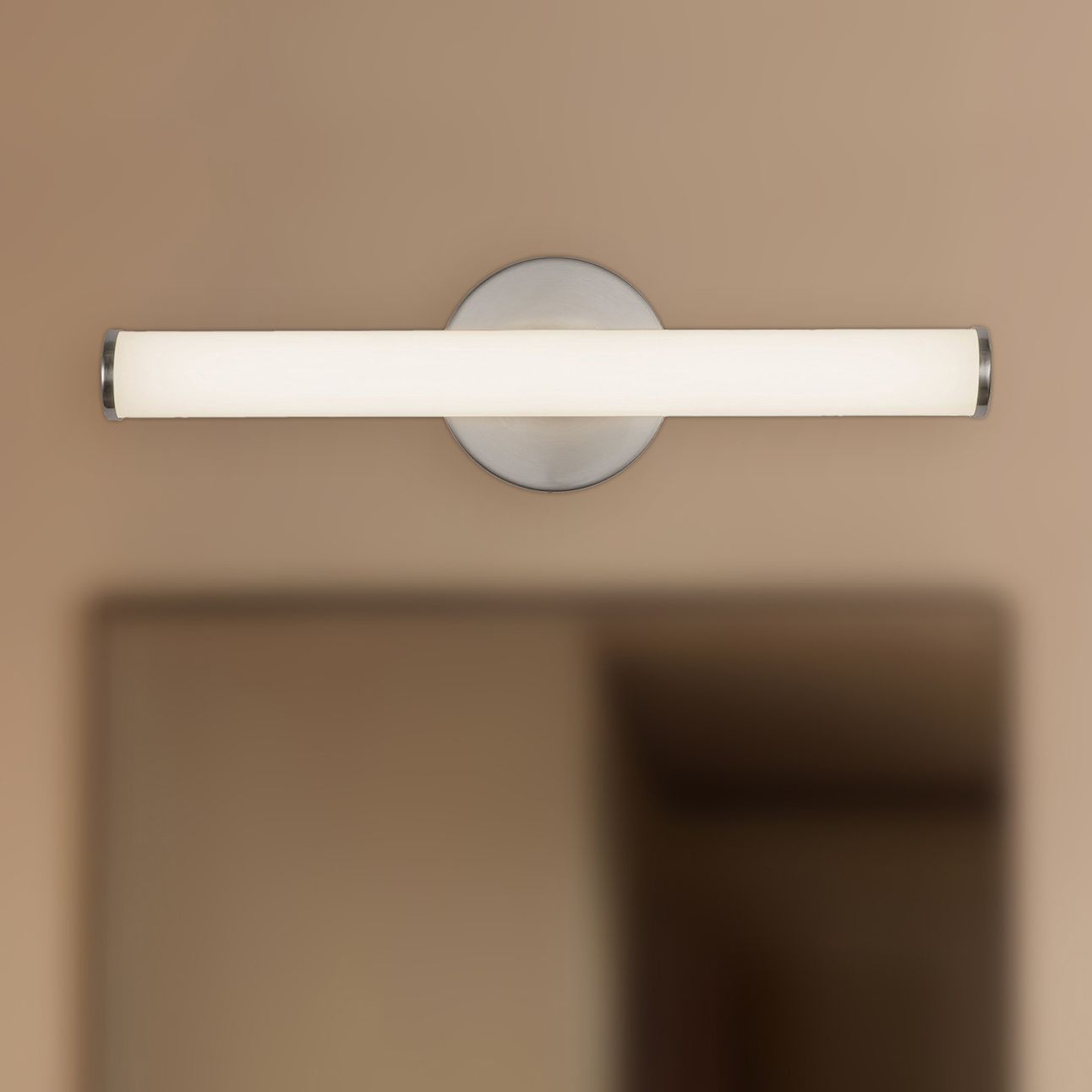 Thumbnail1 of Tectra 18-in Brushed Nickel dimmable LED Wall/Vanity Light