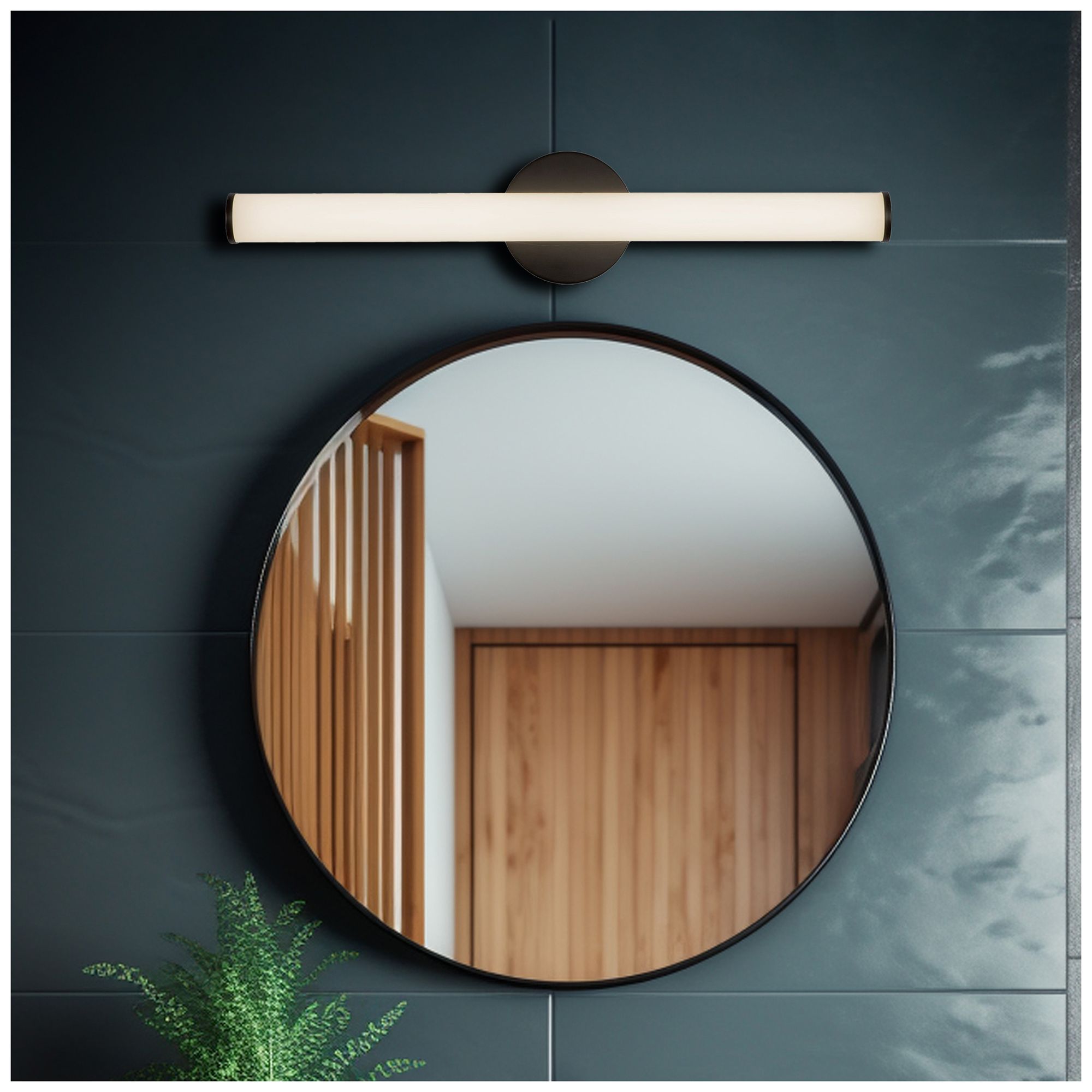 Image 7 Tectra 24-in Black dimmable LED Wall/Vanity Light more views