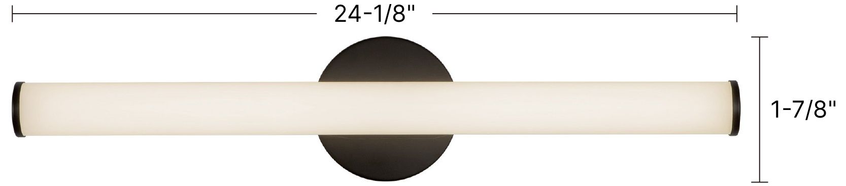 Tectra 24-in Black dimmable LED Wall/Vanity Light